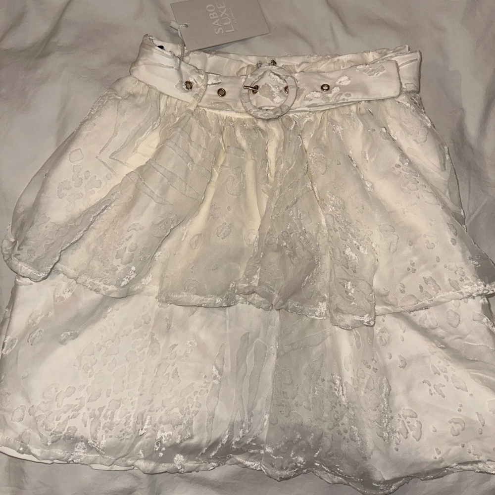 2 tier ruffle skirt